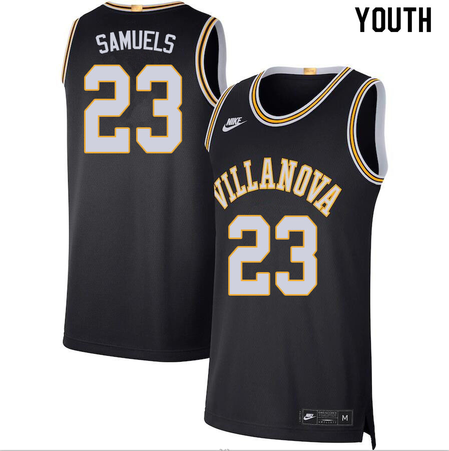 Youth #23 Jermaine Samuels Villanova Wildcats College Basketball Jerseys Sale-Black
